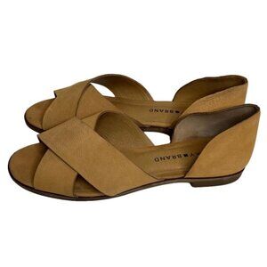Lucky Brand Womens Size 7 Gallah Beige Sandal Boho Flat Neutral Open Toe Leather